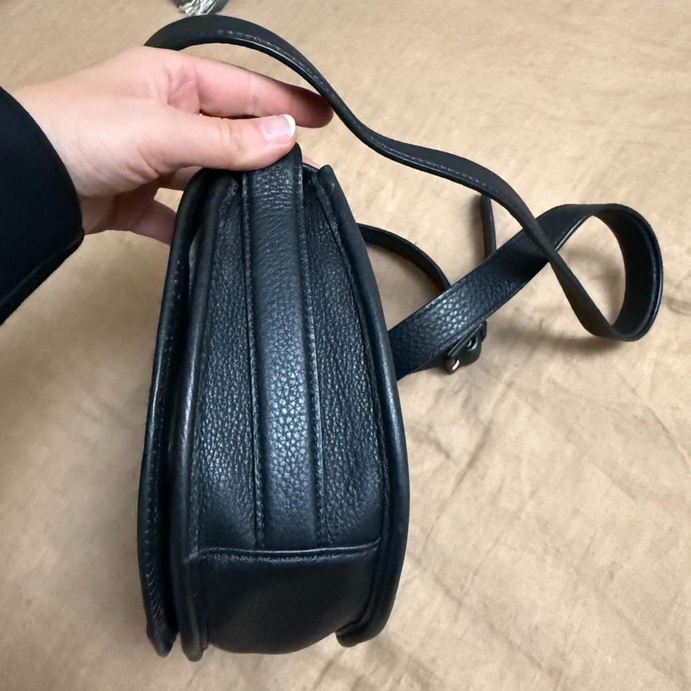 Talbots Black pebbled Leather elegant Crossbody Bag - Picture 5 of 16